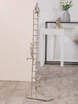 GILDE Deko große Figur Skulptur XXL - sculptură decorativă argintie realizată din aluminiu culoare: argintiu - decorare camera de zi cadou aniversare înălțime 114 cm Statuete si sculpturi Naty Shop argint Înălțime 114 cm