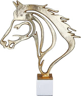 GILDE Deko große Figur Skulptur XXL - sculptură decorativă argintie realizată din aluminiu culoare: argintiu - decorare camera de zi cadou aniversare înălțime 114 cm Statuete si sculpturi Naty Shop Aur Înălțime 44,5 cm