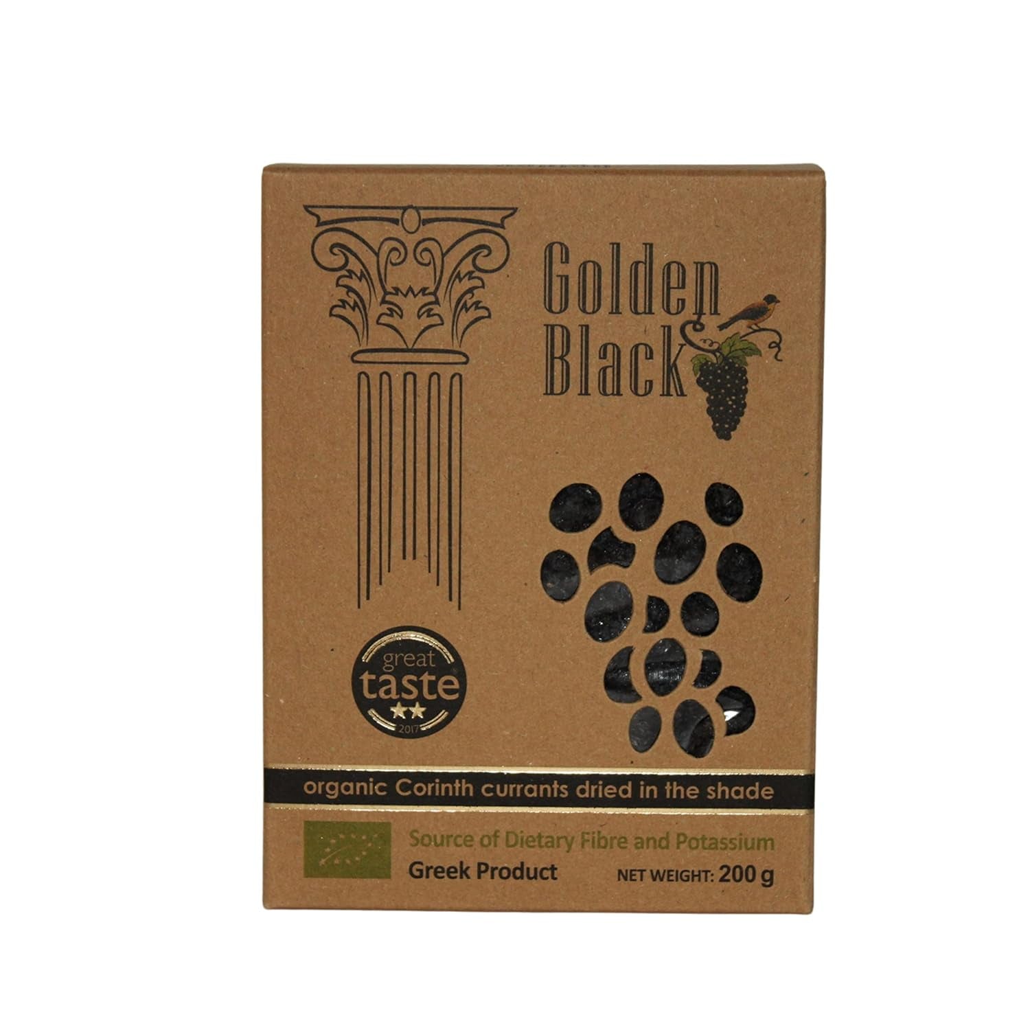 Greacă sultane negre organice - coacăze 200 g, pachet de 3 (3 X 200g) Produse deshidratate Naty Shop Sultane