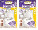 Günthart BackDecor 250 g fondant alb, 100% vegan, fără ulei de palmier, rezistent la rupere pentru a acoperi prăjituri și produse de patiserie, potrivit pentru modelare, pachet de 2 (1 x 250 g) Pasta de zahar Naty Shop Default Title