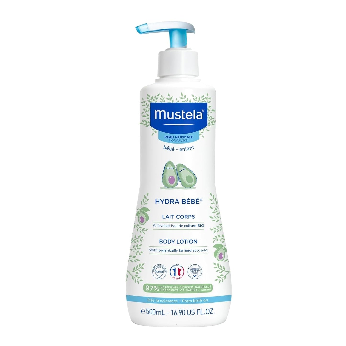 Hydra Bébé - Lapte de corp pentru pielea sensibilă a bebelușului, 500 ml Copii - Baie si Skincare Naty Shop 500 Ml (1 pachet) neautorizat
