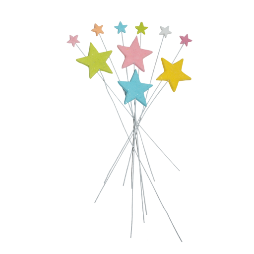 StarBake Decoratiuni Comestibile Stelute Set 10 - Ideale Pentru Deserturi Colorate