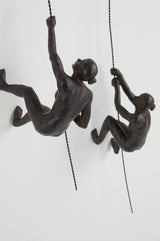 JOTEX Feminin Climbers Figurine decorative, pachet de 2, maro ruginiu Statuete si sculpturi Naty Shop