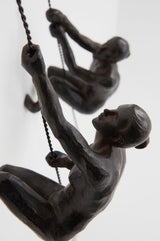JOTEX Feminin Climbers Figurine decorative, pachet de 2, maro ruginiu Statuete si sculpturi Naty Shop