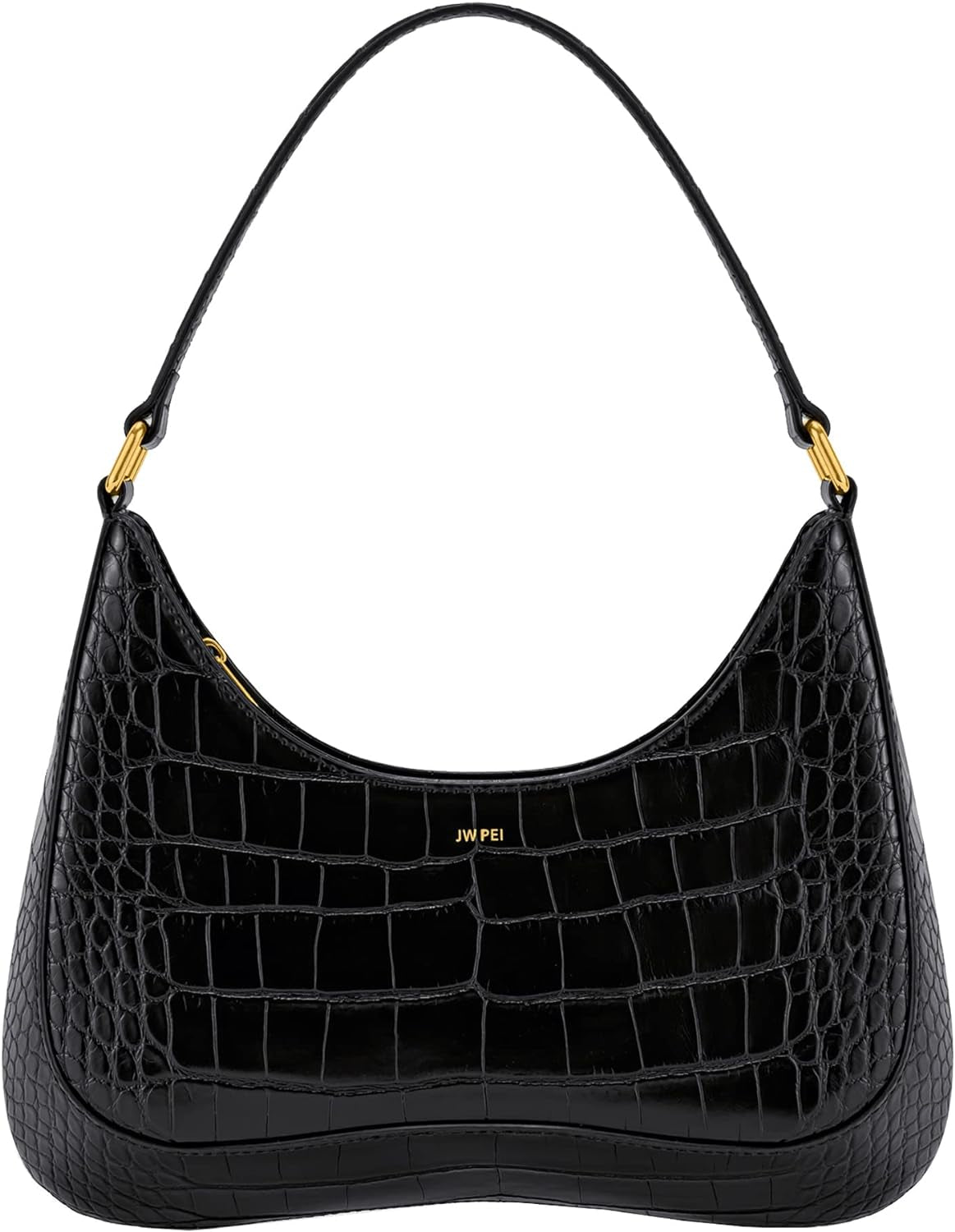 JW PEI Ruby genți de umăr Genti Femei Naty Shop Crocodil negru în relief