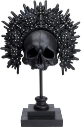 Kare Design obiect decorativ King Skull, maro, sculptură, motiv craniu, craniu decorativ, pictat manual, lucrat manual, unic, 42x34x20 cm (h/w/d) Statuete si sculpturi Naty Shop Negru