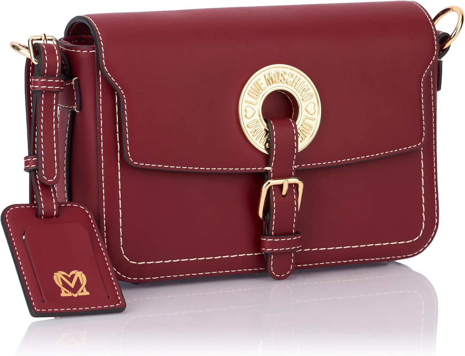 Love Moschino Geantă de umăr Ladies Bordeaux One Size Genti Femei Naty Shop