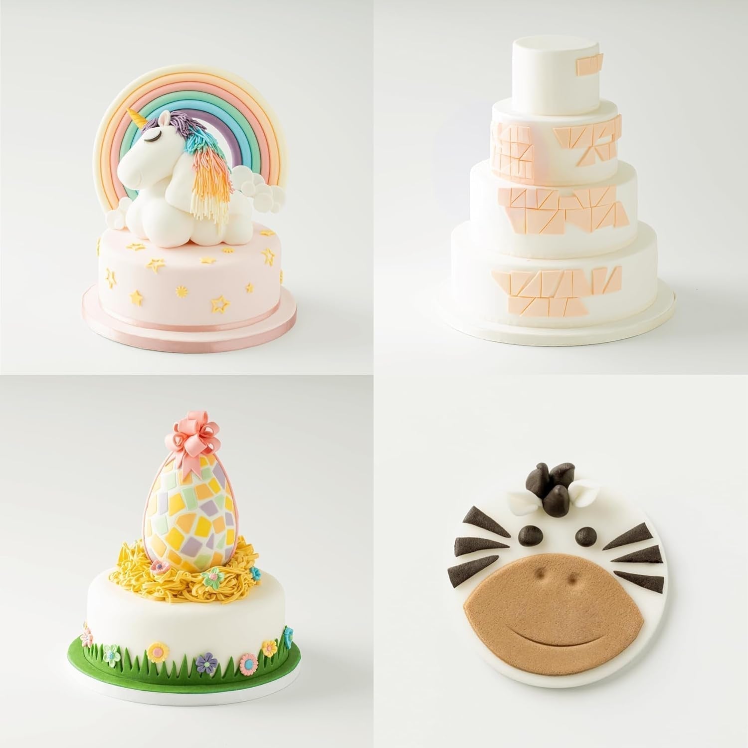Massa Ticino Set 1x Fondant alb 250g și 1x Fondant negru 250g - Pastă de zahăr premium pentru prăjituri, roll fondant - Perfect pentru prăjituri, modelare și decorațiuni - Fondant pentru brutari profesioniști și amatori Pasta de zahar Naty Shop