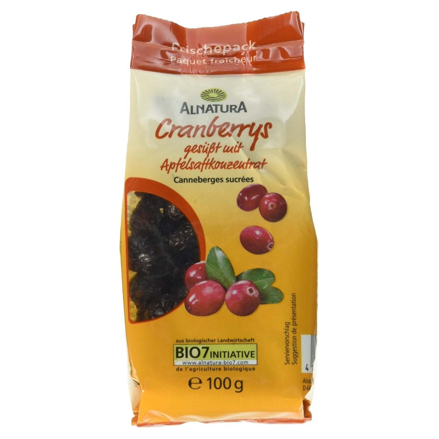 Merișoare organice, 100g Produse deshidratate Naty Shop Titlu implicit