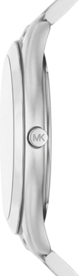 Michael Kors - Slim Runway Collection, culoare argintie, ceas din oțel inoxidabil pentru bărbați MK1060SET Portofel Barbati Naty Shop