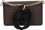 Michael Kors Women Sm Phn CHN Xbody Bag, Brown/Blk Genti Femei Naty Shop