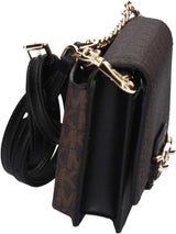 Michael Kors Women Sm Phn CHN Xbody Bag, Brown/Blk Genti Femei Naty Shop