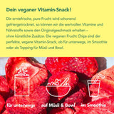 Mono chipsuri liofilizate - 300g chipsuri de căpșuni din căpșuni 100% naturale - fructe tropicale uscate - fructe uscate de căpșuni - gustare pentru muesli și deserturi - chipsuri de căpșuni Produse deshidratate Naty Shop
