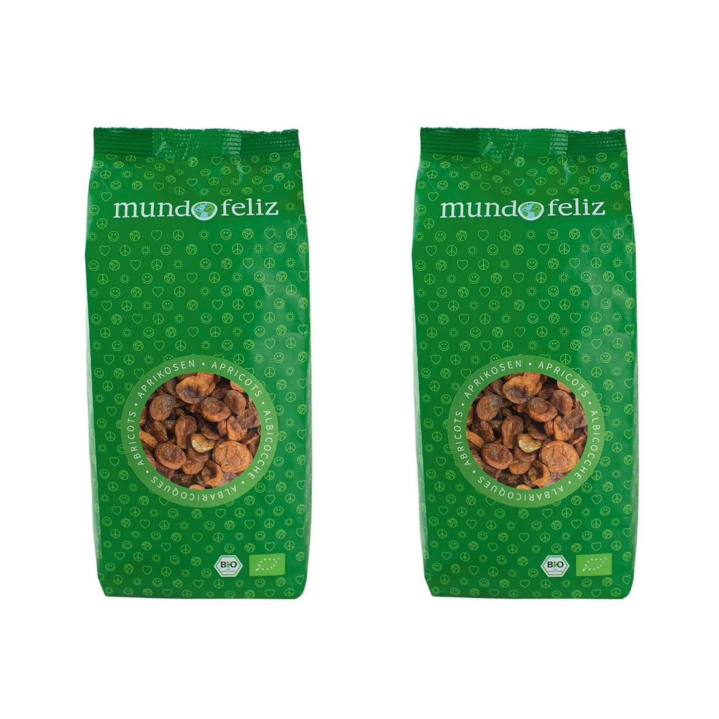 Mundo Feliz Caise uscate cu sâmburi din agricultura ecologică, 2 x 500 g Produse deshidratate Magazinul meu 500 G (pachet de 2)