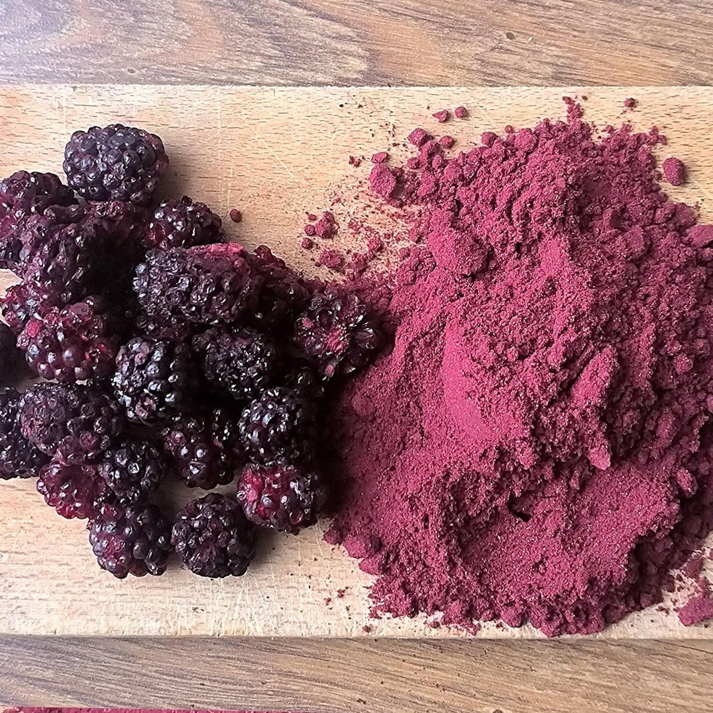 Mure liofilizate în pulbere | 100% pulbere de fructe liofilizate Fructe naturale uscate fără aditivi | pulbere de fructe Fructe liofilizate pulbere de mure Produse deshidratate Naty Shop