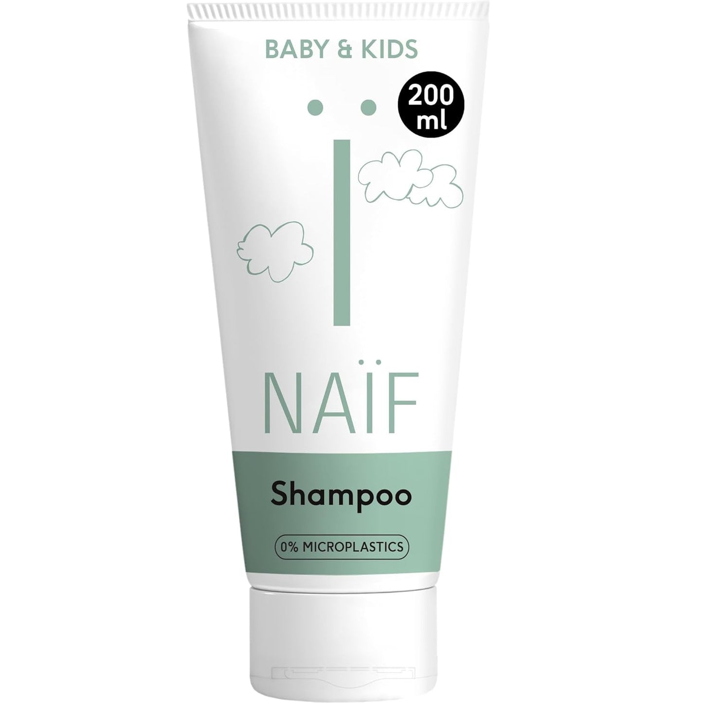 Naïf - Șampon de îngrijire - pentru bebeluși și copii - Șampon pentru bebeluși cu ingrediente naturale - 100% vegan - 0% SLES - Fără microplastice, siliconi și parabeni - 200 ml Copii - Baie si Skincare Naty Shop M