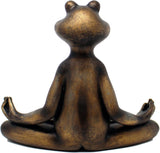 Nature's Mark Statuie broască yoga care meditează, 15,2 cm înălțime, rășină sintetică, decor pentru masă, living, dormitor, birou, birou, dulap, raft Statuete si sculpturi Naty Shop
