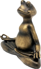 Nature's Mark Statuie broască yoga care meditează, 15,2 cm înălțime, rășină sintetică, decor pentru masă, living, dormitor, birou, birou, dulap, raft Statuete si sculpturi Naty Shop