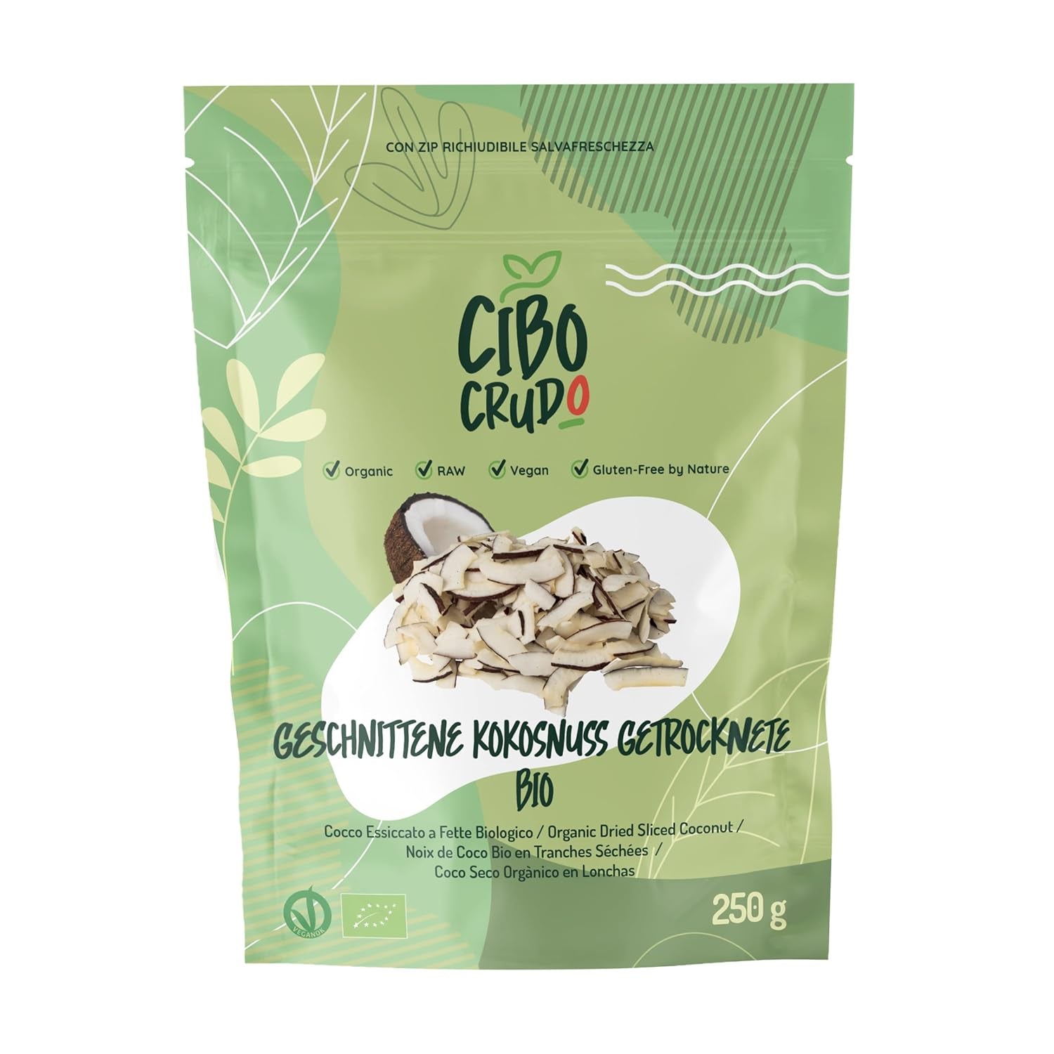 Nucă de cocos ecologică mărunțită - 200g. Cipuri de nucă de cocos deshidratată Neîndulcite și uscate. Fulgi de nucă de cocos. Cipuri de nucă de cocos uscate la soare. Excelente ca gustare și pentru rețete dulci Produse deshidratate Naty Shop 250 G (1 pachet) Felii de nucă de cocos