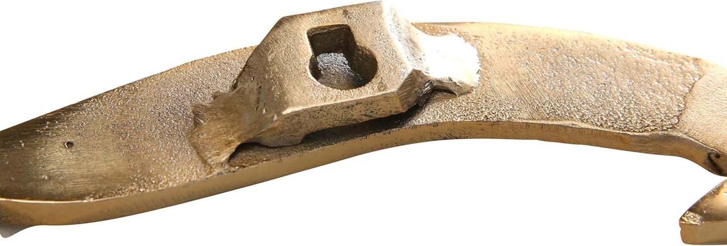 Obiect de perete Birdy (auriu, decorațiuni de perete din metal, motiv maritim, perete mural pentru hol / living / sufragerie) 1011623 Statuete si sculpturi Naty Shop