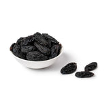 PAKKA - Stafide organice Fairtrade Bukhara 600g, fără semințe, struguri negri jumbo Bukhara uscați la umbră, fără ulei, deci lipicioși, nesulfurați, direct de la micii fermieri din Samarkand în Uzbekistan 600g Produse deshidratate Naty Shop