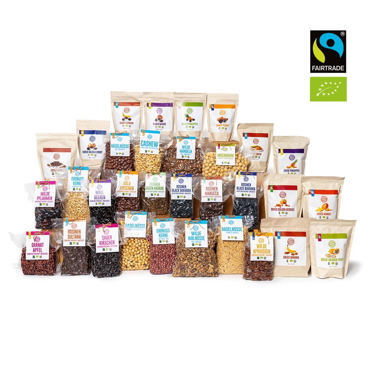 PAKKA - Stafide organice Fairtrade Green Khorog 750g, organice și Fairtrade, fără semințe, uscate la umbră, fără ulei, deci lipicioase, direct de la micii fermieri din Samarkand în Uzbekistan, vegan, 750g Produse deshidratate Naty Shop