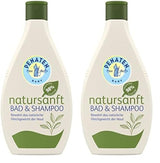 PENATEN baie și șampon (400 ml), baie și șampon blând pentru bebeluși formulat fără parabeni și coloranți, gel de duș și șampon pentru păr special dezvoltat pentru nou-născuți pentru pielea delicată a bebelușului Copii - Baie si Skincare Naty Shop 395 Ml (pachet de 2) Șampon