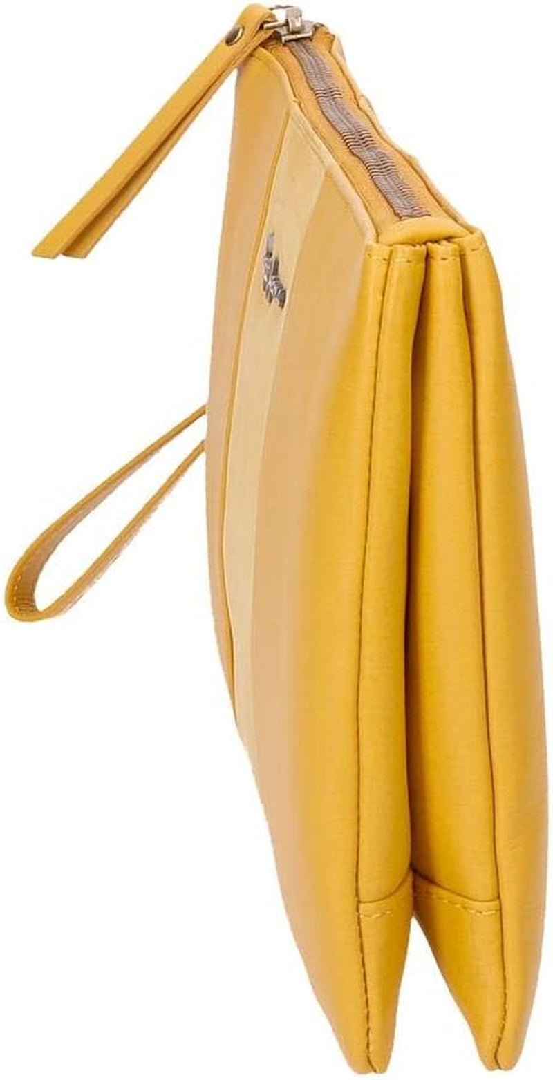 Pepe Jeans Double Wallet Geantă galbenă 27x17x2 cms piele Portofel Femei Naty Shop