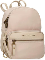 Pepe jeans Morgan, rucsacuri casual, genți de călătorie, piele artificială bej și negru pentru femei, de Joumma Bags Bagaje și echipament de călătorie Naty Shop Bej Rucsac 25