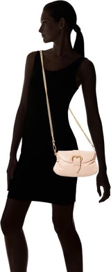 Pinko Femeii Jolene Umăr Mini Crystal Calf Bag, O81m_Chocolate Gold Genti Femei Naty Shop