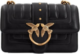 Pinko Ladies Love One Mini Cl Single Side Sheep Nappa Line Quilt Bag Genti Femei Naty Shop Z99Q_Negru-auriu antic