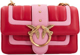 Pinko Ladies Love One Mini Cl Single Side Sheep Nappa Line Quilt Bag Genti Femei Naty Shop Rn4Q_roșu/roz- aur antic
