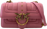 Pinko Ladies Love One Mini Cl Single Side Sheep Nappa Line Quilt Bag Genti Femei Naty Shop P31Q_Marine aur antic
