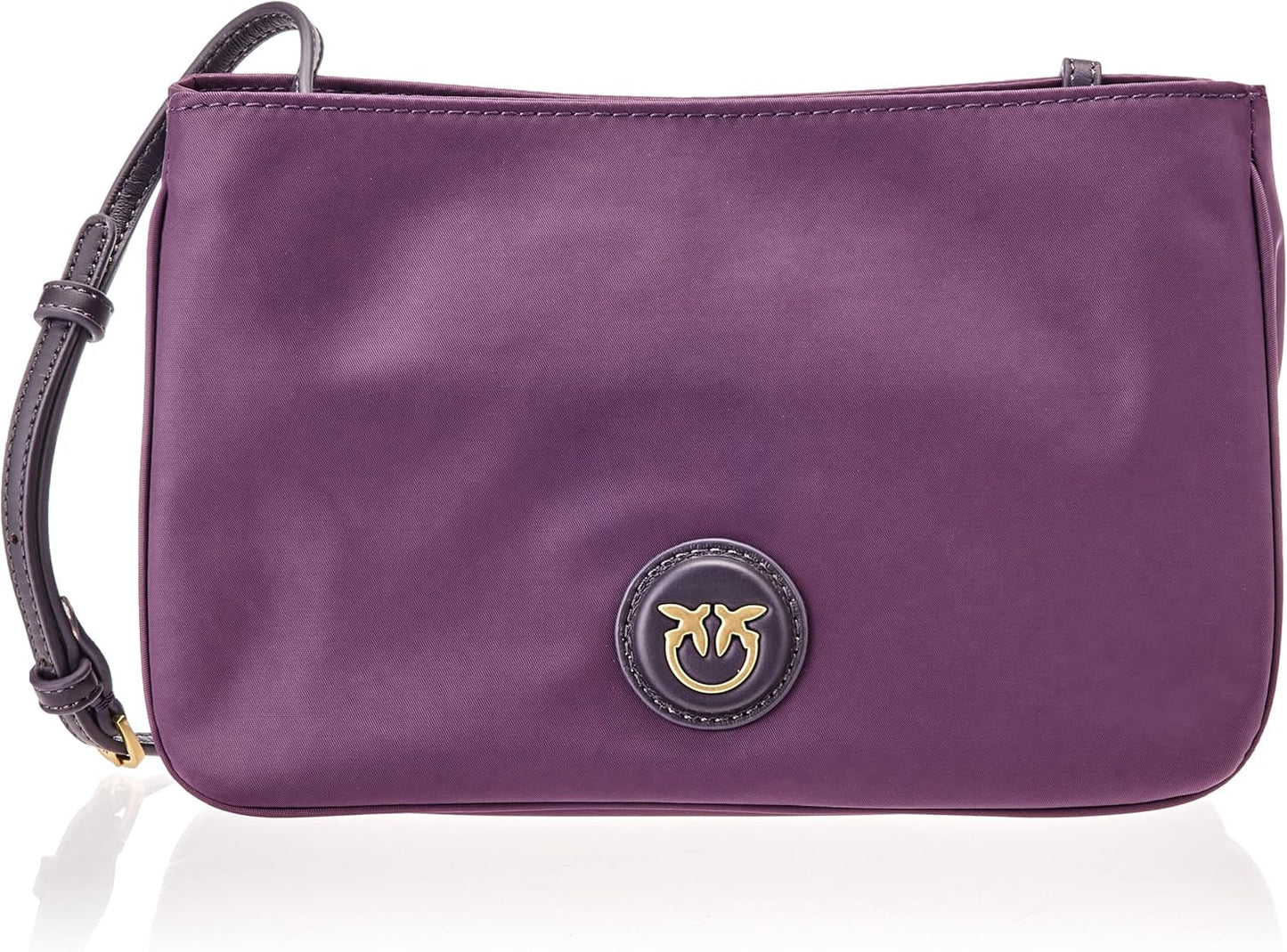 Pinko Ladies Recycled Gate Flat HORIZONTAL REPEATED Genti Femei Naty Shop W84Q_Viola Uva-Aur antic
