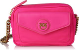 Pinko Nyllo Gate Camera CASE Reciclat NYLO Genti Femei Naty Shop N17Q_Pink Pink Pinko-Antique Gold