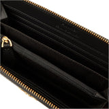 Pinko Women's Ryder Zip Around Leather Print Logo Travel Accessories Wallet, Zm7q_Black/Brown/White.Antique Go Portofel Femei Naty Shop