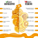 Portocale proaspete liofilizate în jumătăți de felii - portocale reci deshidratate pentru cocktailuri profesionale fructe proaspete liofilizate fructe uscate pentru cocktailuri -1 litru pachet aprox. 70 Produse deshidratate Naty Shop