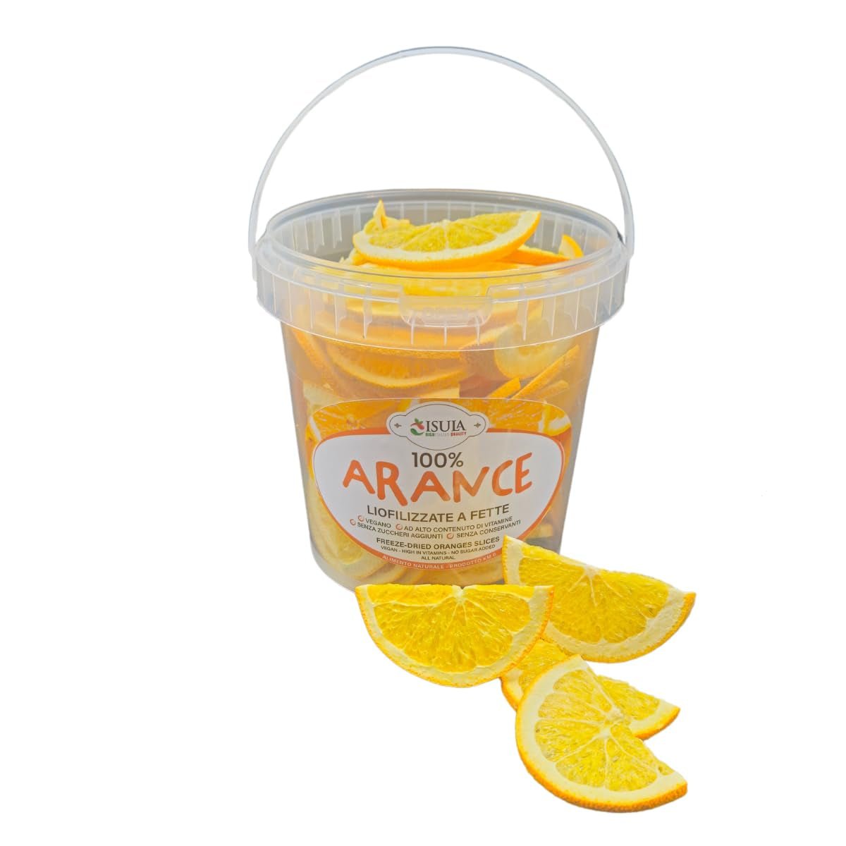 Portocale proaspete liofilizate în jumătăți de felii - portocale reci deshidratate pentru cocktailuri profesionale fructe proaspete liofilizate fructe uscate pentru cocktailuri -1 litru pachet aprox. 70 Produse deshidratate Naty Shop Titlu implicit