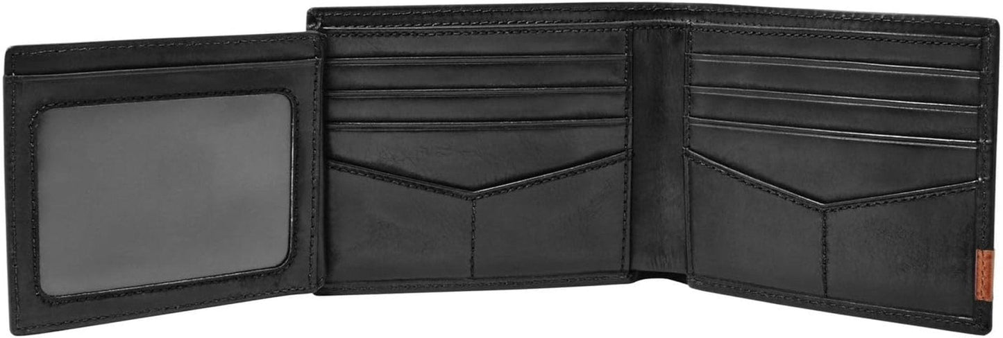 Portofel bifold din piele Quinn pentru bărbați Fossil 11,5 cm L x 2 cm l x 9 cm H Portofel Barbati Naty Shop