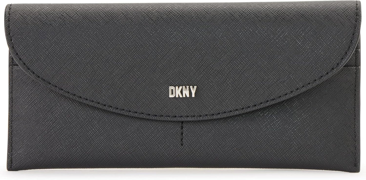 Portofel cu clapetă DKNY Phoenix Portofel Femei Naty Shop Negru/argintiu O mărime se potrivește tuturor