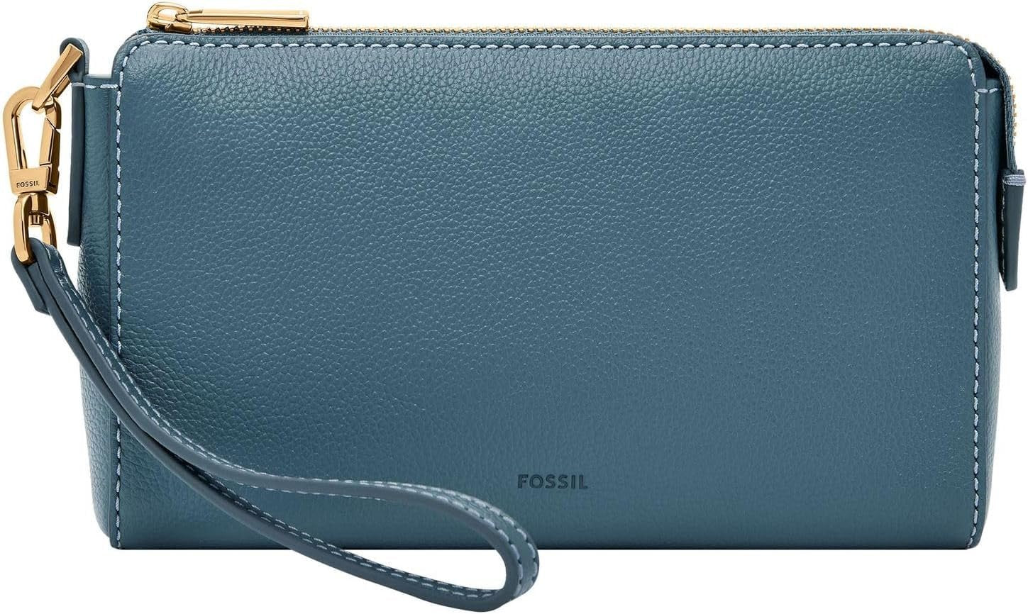 Portofel Fossil din piele sau poliester pentru femei Portofel Femei Naty Shop Albastru turcoaz