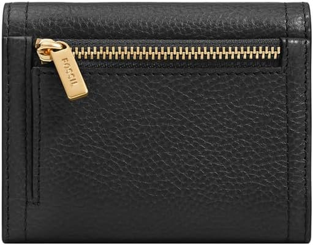 Portofel Fossil Logan Tri-Fold pentru femei, negru Portofel Femei Naty Shop