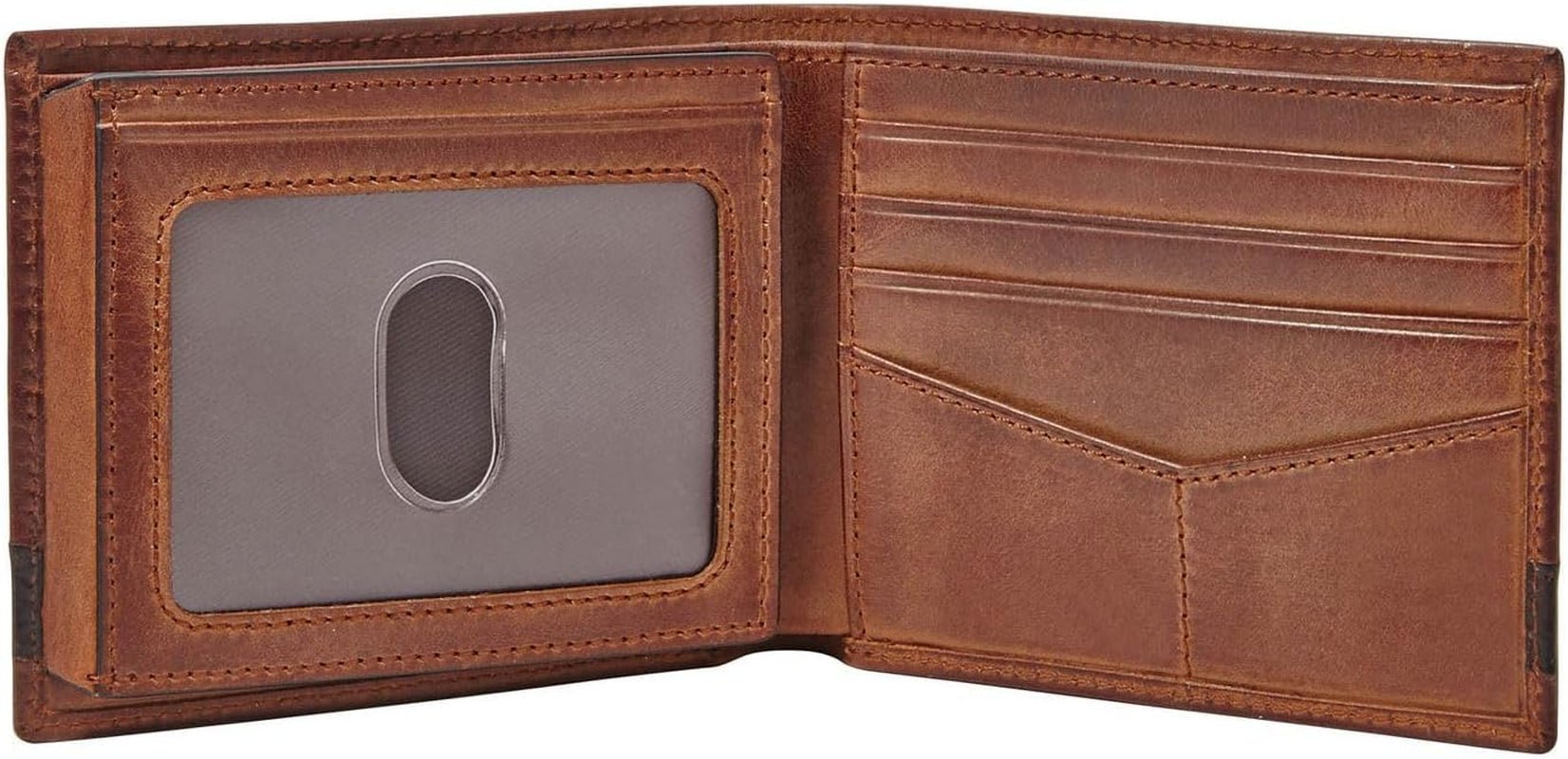 Portofel Fossil pentru bărbați Quinn, - 100% piele bifold maro 11,5 cm L x 2 cm l x 9 cm H ML3644200 Portofel Barbati Naty Shop