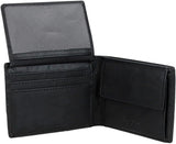 Portofel orizontal dublu Pepe Jeans cu compartiment pentru monede, negru, 11 x 8 x 1 cm, piele, protejat RFID, bărbați, Portofel orizontal cu compartiment pentru monede Portofel Barbati Naty Shop