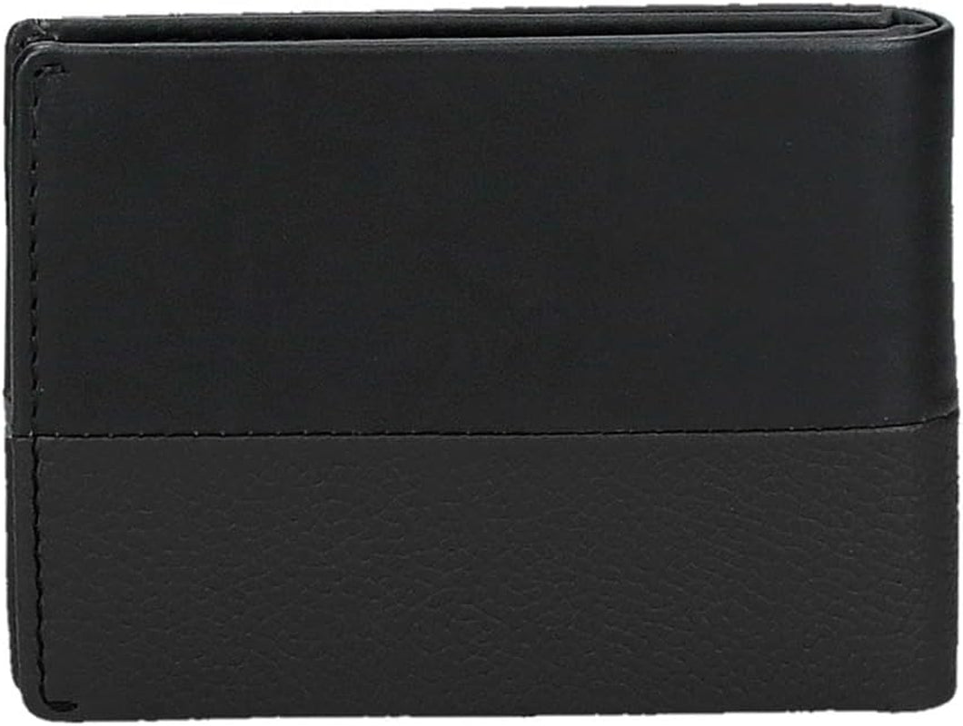 Portofel orizontal dublu Pepe Jeans cu compartiment pentru monede, negru, 11 x 8 x 1 cm, piele, protejat RFID, bărbați, Portofel orizontal cu compartiment pentru monede Portofel Barbati Naty Shop