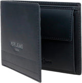 Portofel pentru bărbați Pepe Jeans, albastru, 11,5 x 8 x 1 cm, piele, protejat RFID, portofel cu buzunar pentru monede Portofel Barbati Naty Shop