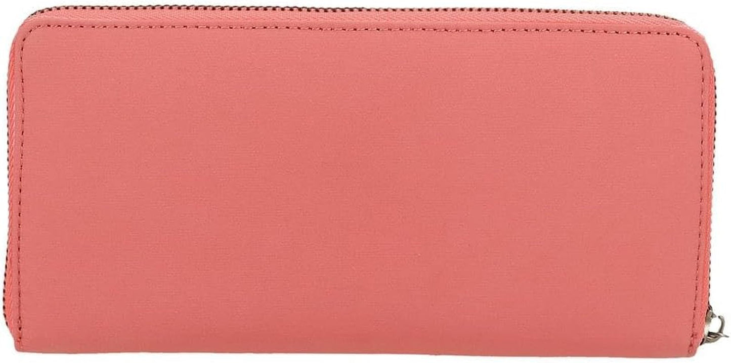 Portofel Pepe Jeans Corin cu compartiment pentru carduri, roz, 19.5 x 10 x 2 cm, poliester și PU by Joumma Bags, Rosa, Talla única, portofel cu compartimente pentru carduri Portofel Femei Naty Shop