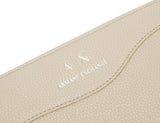 Portofel tri-fold cu logo imprimat argintiu, Essential, Wave, Pisco, pentru femei Armani Exchange Portofel Femei Naty Shop
