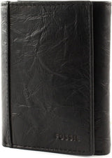 Portofel trifold din piele Neel pentru bărbați Fossil 8,255 cm L x 1,905 cm l x 10,16 cm H Portofel Barbati Naty Shop Negru