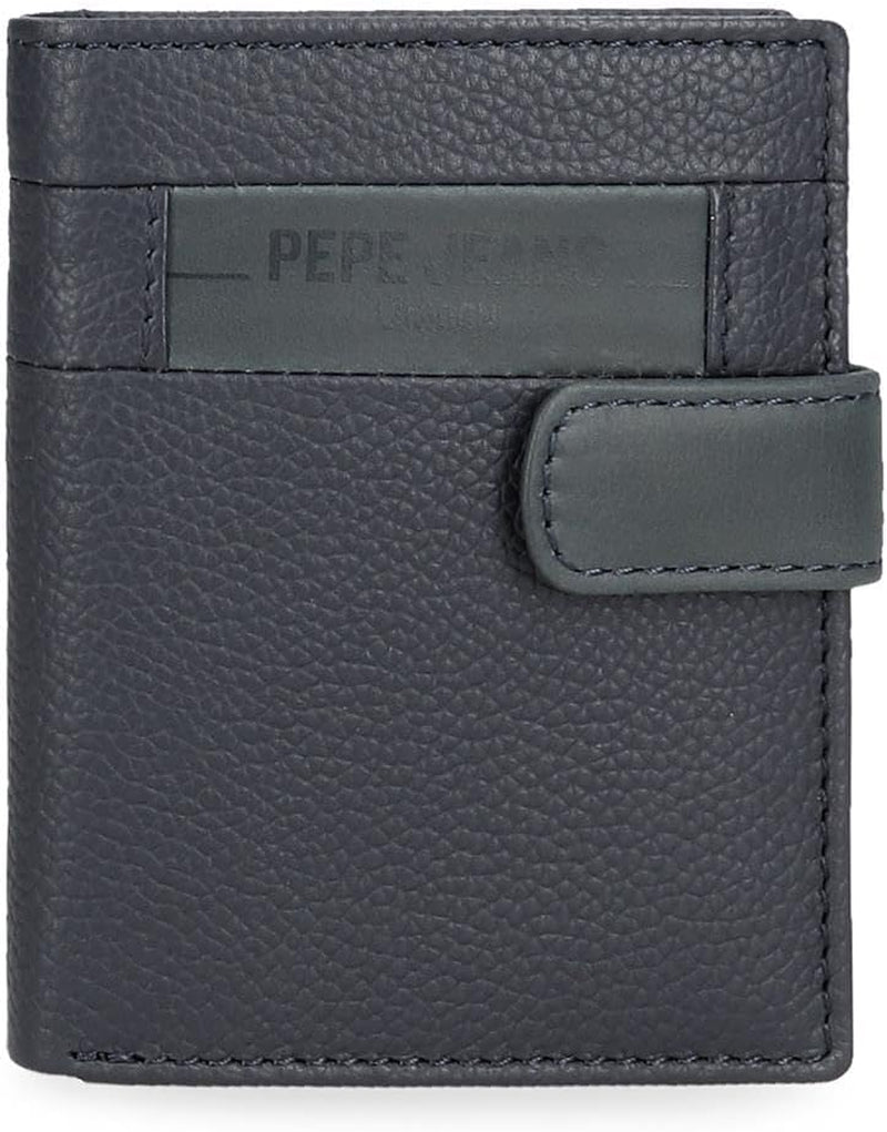 Portofele și portmonee Pepe Jeans Checkbox din piele de vacă, negru, maro, albastru și gri Portofel Barbati Naty Shop Albastru Faceți clic pe Portofel